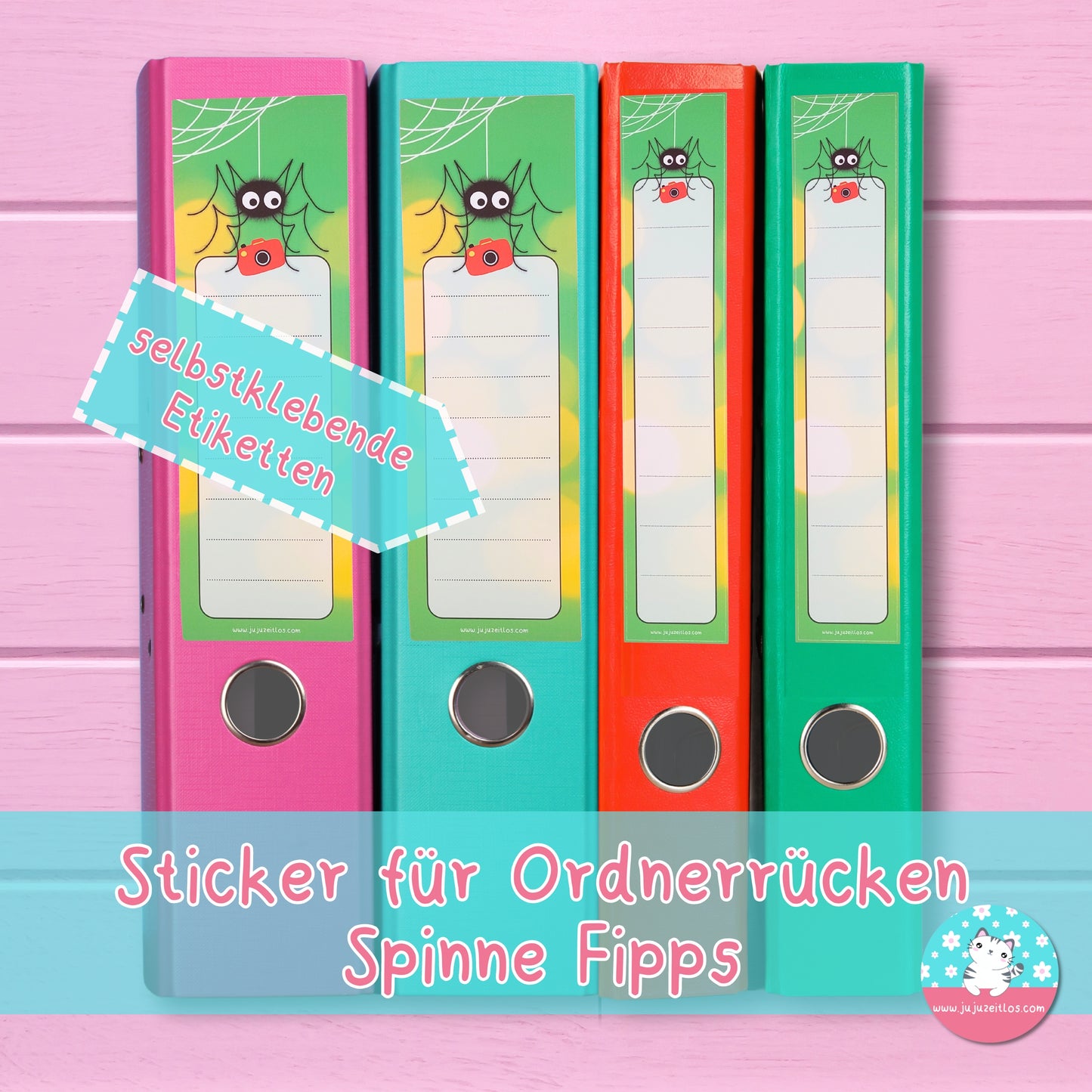 Ordnerrücken Spinne Fipps - Etiketten