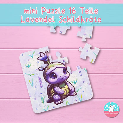 mini Puzzle - Lavendel Schildkröte