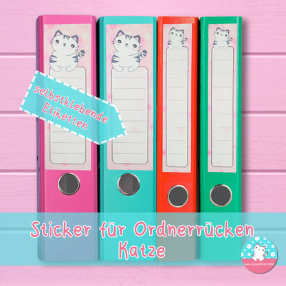 Ordnerrücken Katze - Etiketten