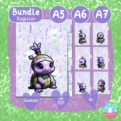 Register - Lavendel Fantasie BUNDLE - PDF A4 ♡Download♡