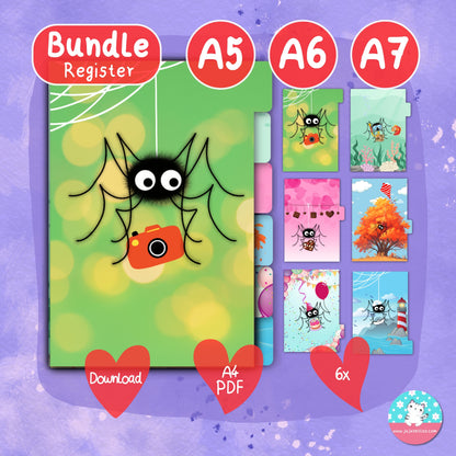 Register - Spinne Fipps BUNDLE - PDF A4 ♡Download♡