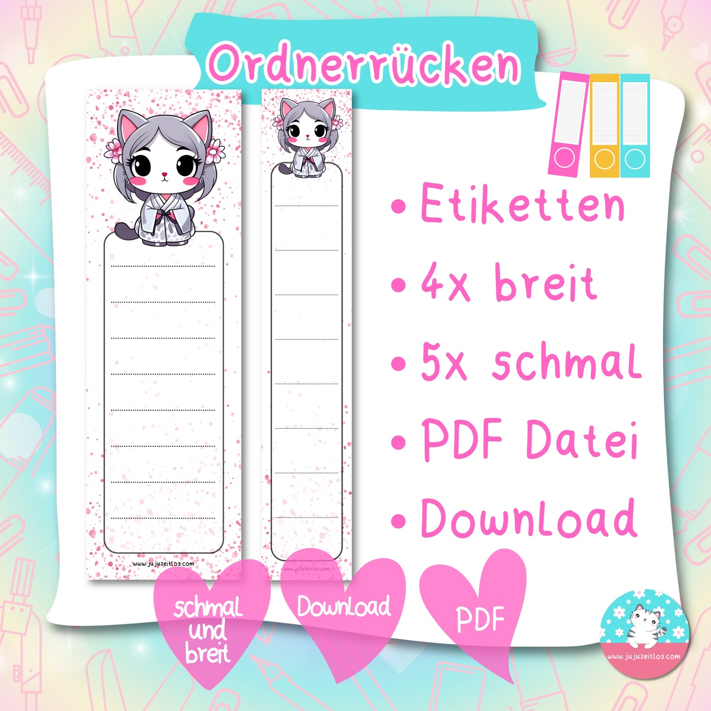 Ordnerrücken - Etiketten - Geisha ♡Download♡