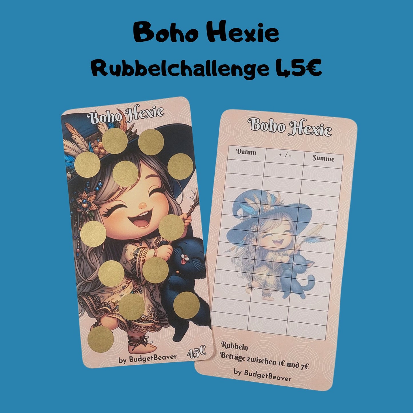 BudgetBeaver 🦫 -Boho Hexies Rubbelchallenge Set-
