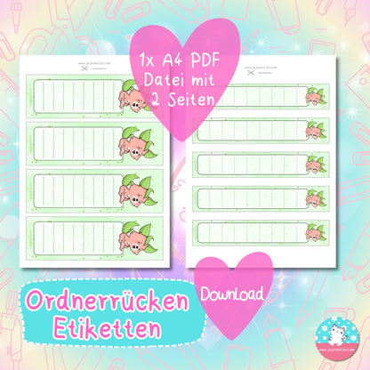 Ordnerrücken - Etiketten - Volpi ♡Download♡