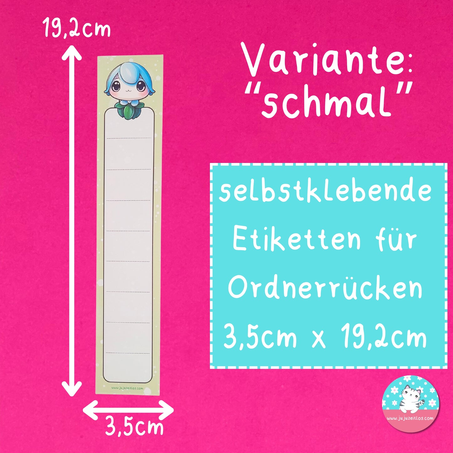 Ordnerrücken Schneeglöckchen - Etiketten