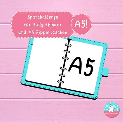 Pfand sparen ♡A5 für große Binder♡ - JujuZeitlos