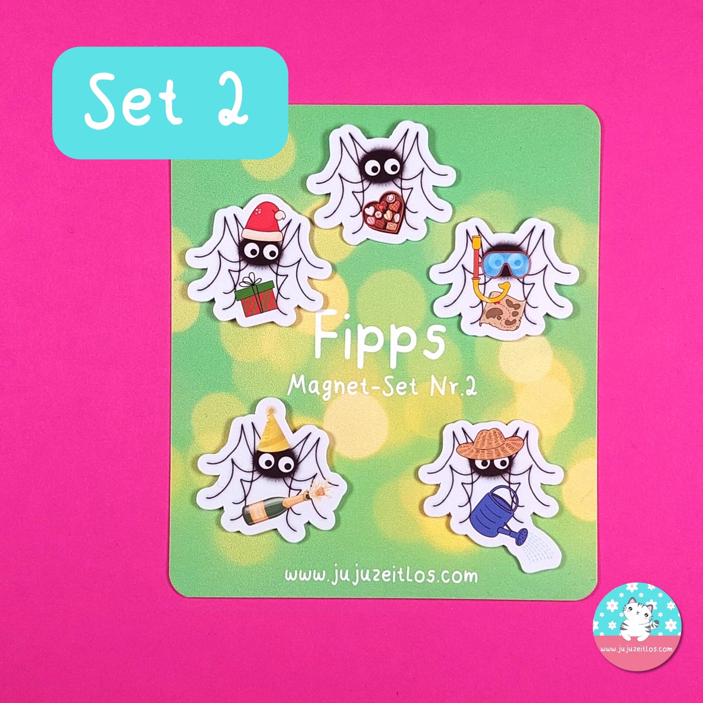 Spinne Fipps Magnet-Set ♡Memo & Notizen♡