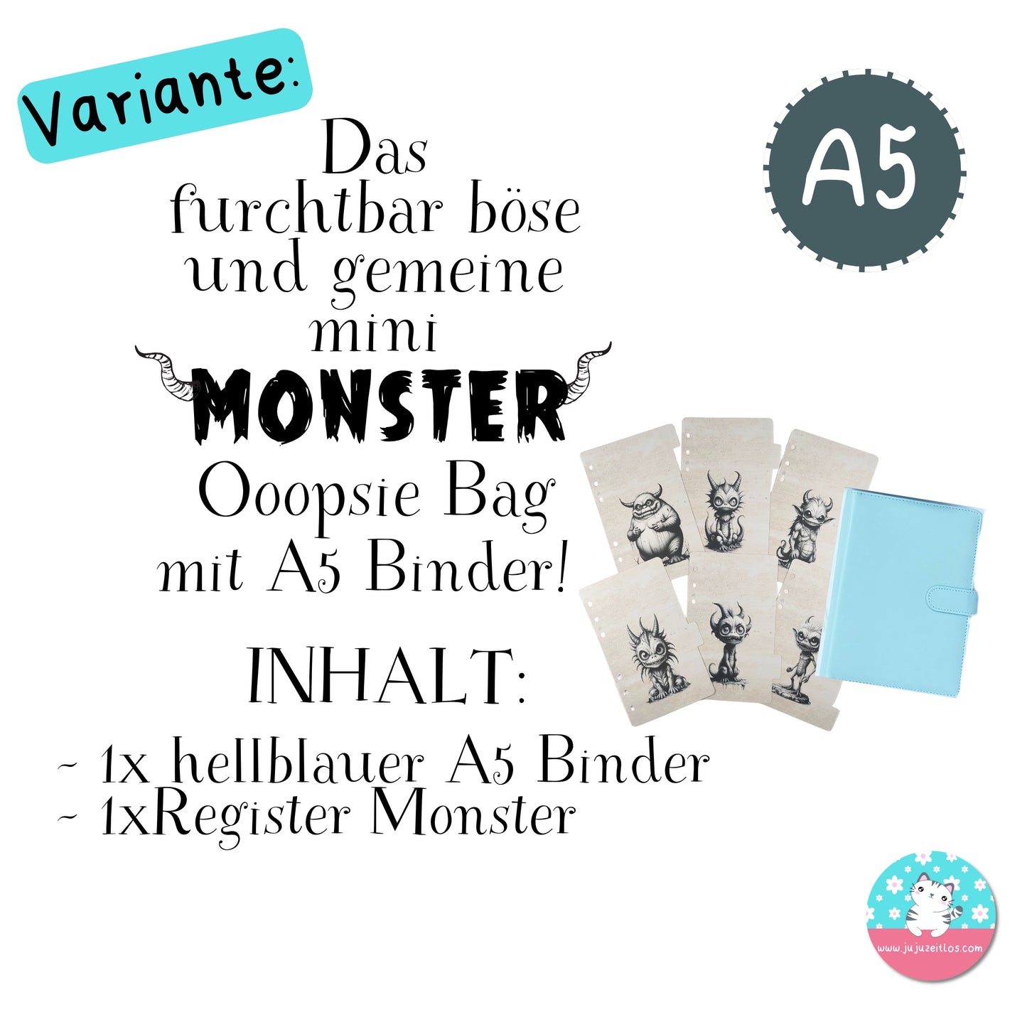 Ooopsie Bags A5- teilweise mit Binder & Zippertaschen ♡A5 für große Binder♡