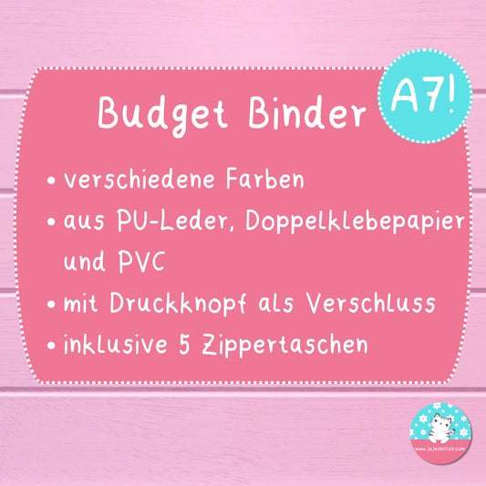 A7 Budget Binder ♡Binder & Zippertaschen♡