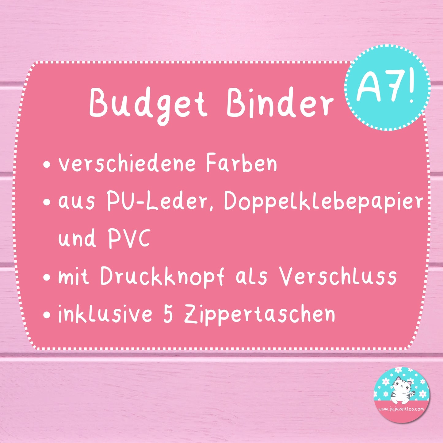 A7 Budget Binder ♡Binder & Zippertaschen♡ - JujuZeitlos