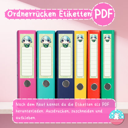 Ordnerrücken - Etiketten - Schneeglöckchen ♡Download♡