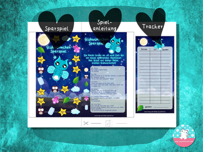 Glühwürmchen ♡Sparspiele als Download A6♡