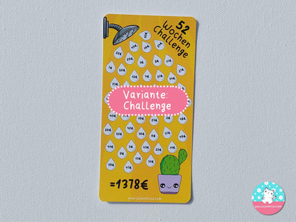 52 Wochenchallenge Kawaii Kaktus ♡Sparchallenge A6♡